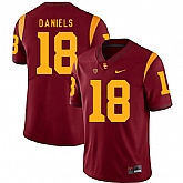 USC Trojans 18 JT Daniels Red College Football Jersey Dzhi,baseball caps,new era cap wholesale,wholesale hats
